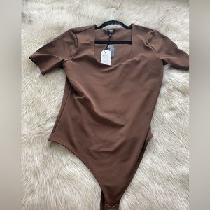 Express Body Contour Bodysuit Brown large